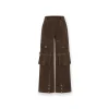 NotAwear Casual Matt Leather Cargo Straight-Leg Pants