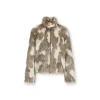 NotAwear Color Blocked Eco-Friendly Rabbit Fur Khaki