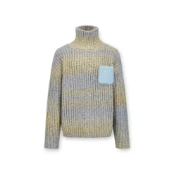 NotAwear Color Blocked Fluffy Pocket Sweater Grey