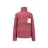 NotAwear Color Blocked Fluffy Pocket Sweater Red