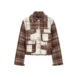 NotAwear Color Blocked Patchwork Tweed Jacket