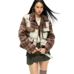 NotAwear Color Blocked Patchwork Tweed Jacket