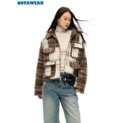 NotAwear Color Blocked Patchwork Tweed Jacket