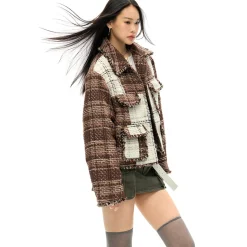 NotAwear Color Blocked Patchwork Tweed Jacket