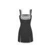 NotAwear Color Blocked Silk Cutting Satin Dress