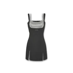 NotAwear Color Blocked Silk Cutting Satin Dress