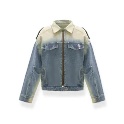 NotaWear Destroy Cutting Vintage Oversized Denim Jacket