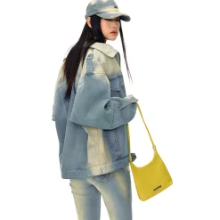 NotaWear Destroy Cutting Vintage Oversized Denim Jacket