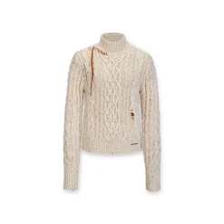NotAwear Destroyed Twisted Woolen Sweater Oat