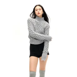 NotAwear Destroyed Twisted Woolen Sweater Grey