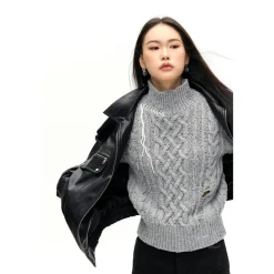 NotAwear Destroyed Twisted Woolen Sweater Grey