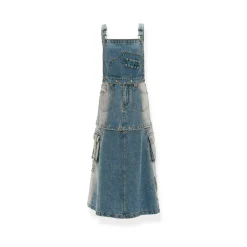 NotaWear Detachable Multiple Thread Denim Overall Dress