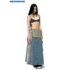 NotaWear Detachable Multiple Thread Denim Overall Dress