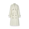 NotAwear Double-Breasted Woolen Long Coat White