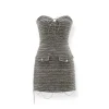 NotaWear Drawstring Chain Tweed Dress