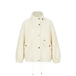 NotAwear Drawstring Fleeced Jacket White
