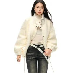 NotAwear Drawstring Fleeced Jacket White