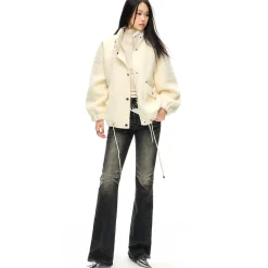 NotAwear Drawstring Fleeced Jacket White