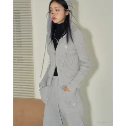 NotAwear Drawstring Wide-Leg Knit Pants Grey