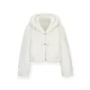 NotAwear Eco Rabbit Fur Cropped Hooded Jacket