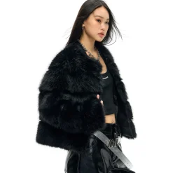 NotAwear Eco-Friendly Fur Jacket Black