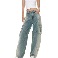 NotaWear Faded Oversized Cargo Jeans