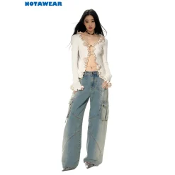 NotaWear Faded Oversized Cargo Jeans