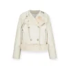NotAwear Faux Fur Leather Jacket Cream