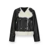 NotAwear Faux Fur Leather Jacket Black