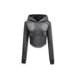 NotAwear Fish-bone Hoodie Washed Black