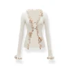 NotaWear French Flower Edge Cutting Knit Top