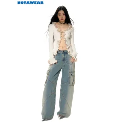 NotaWear French Flower Edge Cutting Knit Top