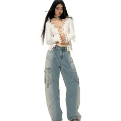 NotaWear French Flower Edge Cutting Knit Top