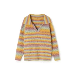 NotAwear Gradient Colors V-Neck Oversized Woolen Sweater