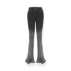 NotaWear Gradient Washed Split Cutting Flare Jeans