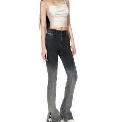 NotaWear Gradient Washed Split Cutting Flare Jeans