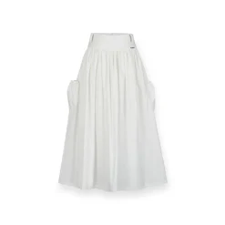NotAwear High Waist Cargo Long Skirt White