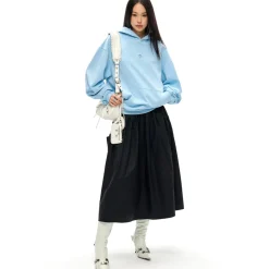 NotAwear High Waist Cargo Long Skirt Black