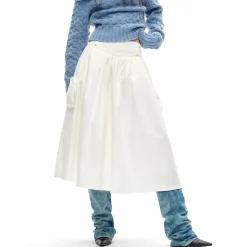 NotAwear High Waist Cargo Long Skirt White