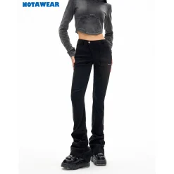 NotAwear Irregular Elastic Folded Jeans