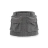 NotAwear Ivy Style Woolen Cargo Skirt Shorts Grey