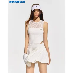 NotAwear Logo Pleated Skirt White