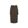 NotAwear Pocket Cargo Denim Split Long Skirt