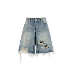 NotAwear Splashing Painting Destroyed Denim Shorts