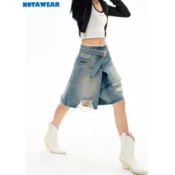 NotAwear Splashing Painting Destroyed Denim Shorts