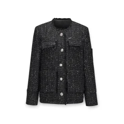 NotAwear Tassel Woolen Tweed Jacket Black