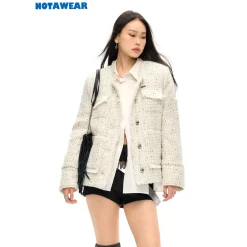 NotAwear Tassel Woolen Tweed Jacket White
