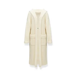 NotAwear Thickened Creamy Hooded Oversized Cardigan