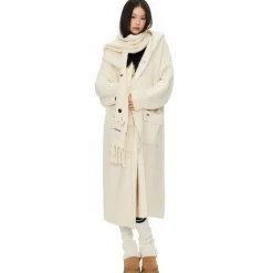 NotAwear Thickened Creamy Hooded Oversized Cardigan