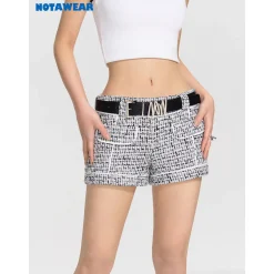 NotAwear Tweed Low-Waist Shorts